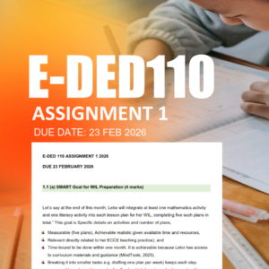 E-DED110 Assignment 1 2026 - Due 24 February 2026 (SANTS)