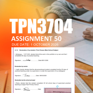 TPN3704 Assignment 50 Portfolio 2026 - Due 1 October 2026 (FULL PORT)