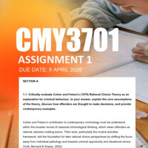 CMY3701 Assignment 1 Semester 1 2026 - Due 8 April 2026
