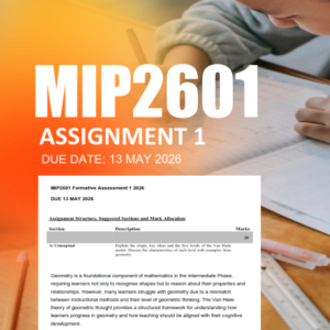 MIP2601 Assignment 1 Semester 1 2026 Due 13 May 2026