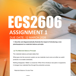 ECS2606 Assignment 1 Semester 1 2026 - Due 12 March 2026