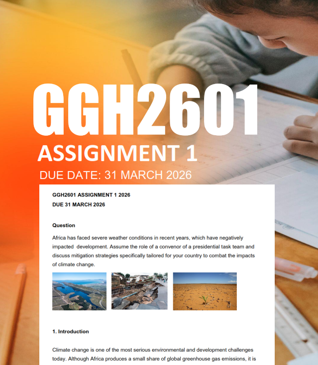 GGH2601 Assignment 1 Semester 1 2026 - Due 31 March 2026