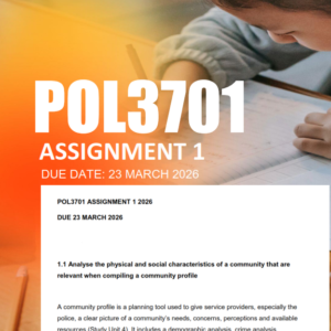 POL3701 Assignment 1 Semester 1 2026 - Due 23 March 2026