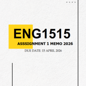 ENG1515 Assignment 1 MEMO 2026 | Due 15 April 2026