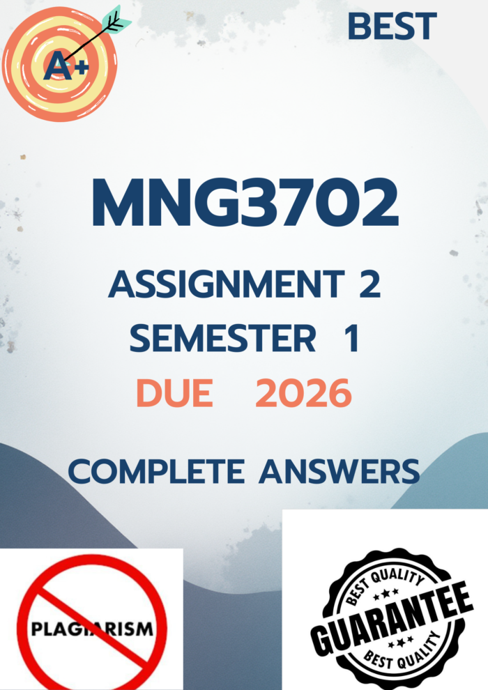 MNG3702 Assignment 2 Semester 1 2026 - DUE 21 April 2026 [ COMPLETE ...