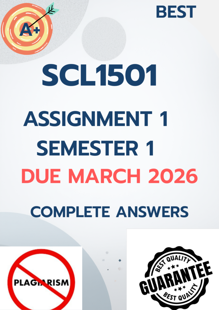 SCL1501 Assignment 1 Semester 1 2026 - DUE March 2026 [complete answers ...