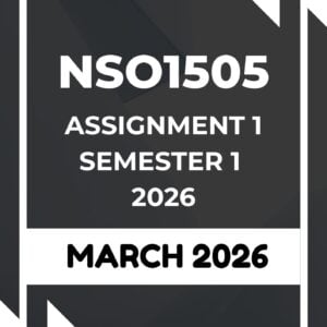 NSO1505 ASSIGNMENT 1 SEMESTER 1 2026 MEMO |DUE DATE MARCH 2026|