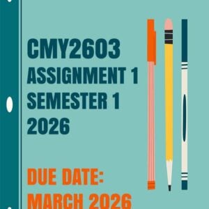CMY2603 Assignment 1 (Elaborate Answers) Semester 1 2026 – March 2026 [StudyShack]