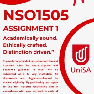 NSO1505 ASSIGNMENT 1 SEMESTER 1 2026 ANSWERS - DUE DATE MARCH 2026