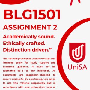 BLG1501 ASSIGNMENT 2 2026 ANSWERS - DUE DATE : APRIL 2026
