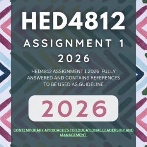 HED4812 ASSIGNMENT 1 2026 - GUIDED ANSWERS (DUE 2026)
