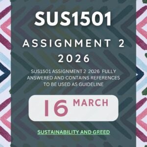 SUS1501 ASSIGNMENT 2 2026 - GUIDED ANSWERS (DUE 16 MARCH 2026)