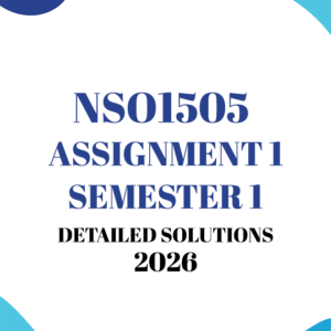 NSO1505 Assignment 1 Semester 1 (Detailed Solutions) 2026
