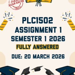 PLC1502 ASSIGNMENT 1 (QUIZ) SEMESTER 1 2026 - ALL CORRECT ANSWERS PROVIDED (DUE 20 MARCH 2026)