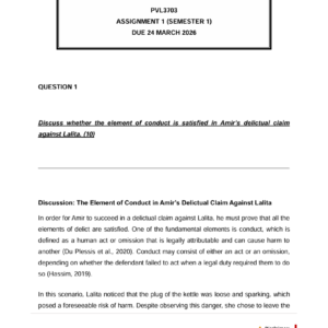 PVL3703 Assignment 1 Semester 1 2026 (Fully Answered) - Due 24 March 2026 (VTSA)