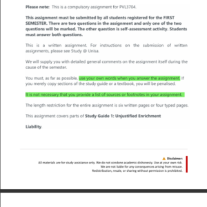 PVL3704 Assignment 1 Semester 1 2026 (Fully Answered) - Due 20 March 2026 (VTSA)