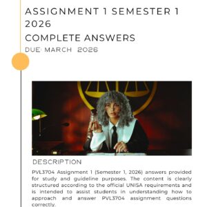 ANSWERS PROVIDED FOR PVL3704 ASSIGNMENT 1 SEMESTER 1 2026 _ DUE DATE MARCH 2026