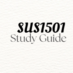 SUS1501 Study Guide Summary