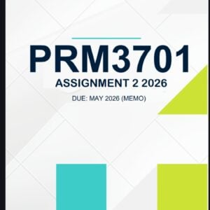 PRM3701 Assignment 2 Due May 2026 - Distinction Guaranteed _UNISA