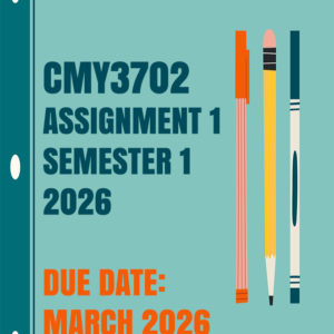 CMY3702 Assignment 1 (Elaborate Answers) Semester 1 2026 – March 2026 [StudyShack]