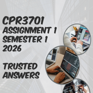 CPR3701 Assignment 1 Semester 1 2026 Memo |Due Date March 2026