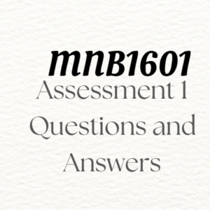 MNB1601 Assessment 1 Answers