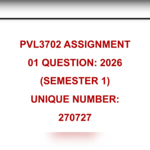PVL3702 ASSIGNMENT 01 SEMESTER 1 2026 FULL ANSWER