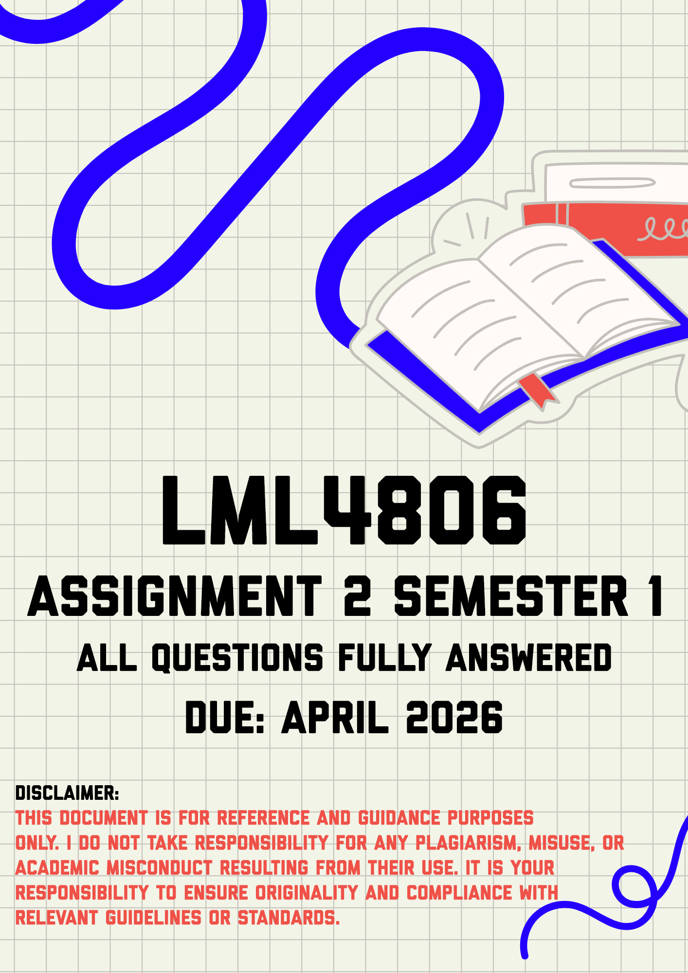 LML4806 Assignment 2 Semester 1 Memo | Due April 2026