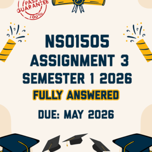 NSO1505 ASAENMENTE 3 (PORTFOLIO) SEMESTERE 1 2026 - FULLY ANSWERED (DUE MAY 2026)
