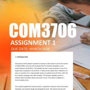 COM3706 Assignment 1 Semester 1 2026 - Due March 2026