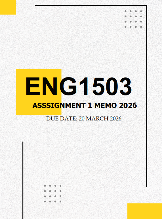 ENG1503 Assignment 1 MEMO 2026 | Due 20 March 2026