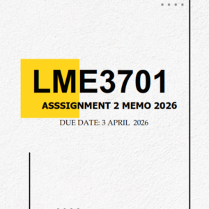 LME3701 Assignment 2 2026 (Historical and Comparative ) MEMO | Due April 2026