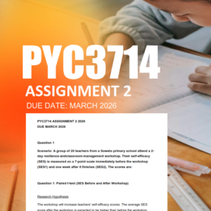 PYC3714 Assignment 2 Semester 1 2026 - Due March 2026