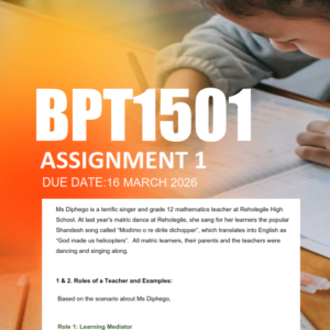 BPT1501 Assignment 1 Semester 1 2026 - Due 16 March 2026