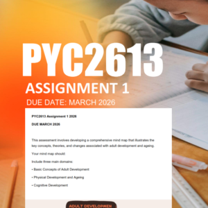 PYC2613 Assignment 1 Semester 1 2026 - Due March 2026