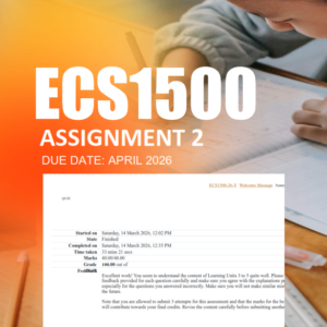 ECS1500 Assignment 2 Semester 1 2026 - Due April 2026