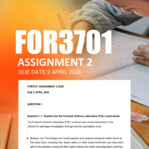 FOR3701 Assignment 2 Semester 1 2026 - Due 1 April 2026