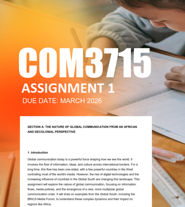 COM3715 Assignment 1 Semester 1 2026 - Due March 2026 - StudyPass