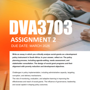 DVA3703 Assignment 2 Semester 1 2026 - Due March 2026