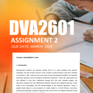 DVA2601 Assignment 2 Semester 1 2026 - Due March 2026