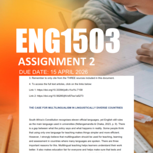 ENG1503 Assignment 2 Semester 1 2026 - Due 15 April 2026