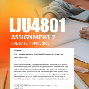 LJU4801 Assignment 2 Semester 1 2026 - Due 7 April 2026