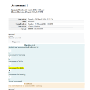 TMN3701 Assignment 1 Semester 1 2026 (Quiz) Due 26 April 2026