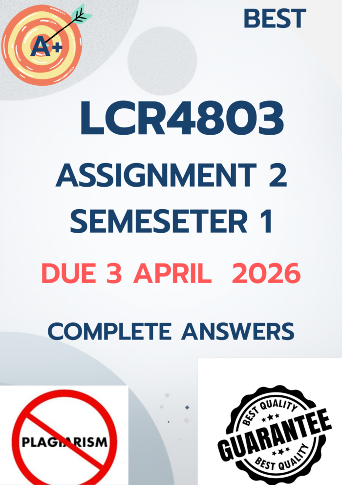 LCR4803 Assignment 2 Semester 1 2026 - DUE 3 April 2026 [COMPLETE ...