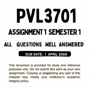 pvl3701 assignment 1 semester 1 2026 answers