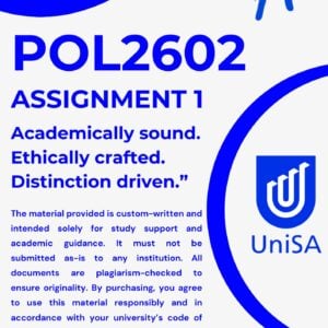 POL2602 ASSIGNMENT 1 SEMESTER 1 2026 ANSWERS (DUE DATE 30 MARCH 2026)