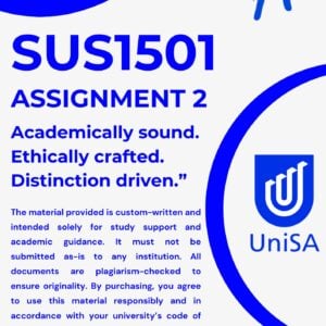 SUS1501 ASSIGNMENT 2 SEMESTER 1 2026 ANSWERS (DUE DATE 16 MARCH 2026)