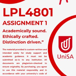 LPL4801 Assignment 1 Semester 1 2026 Memo | Due Date 17 March 2026