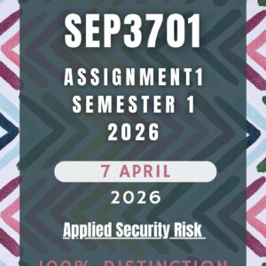 SEP3701 Assignment 1 Semester 1 (2026) | Complete Solutions & Detailed Answers | Due 7 April 2026 | UNISA