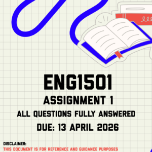 ENG1501 Assignment 1 Memo | Due 13 April 2026